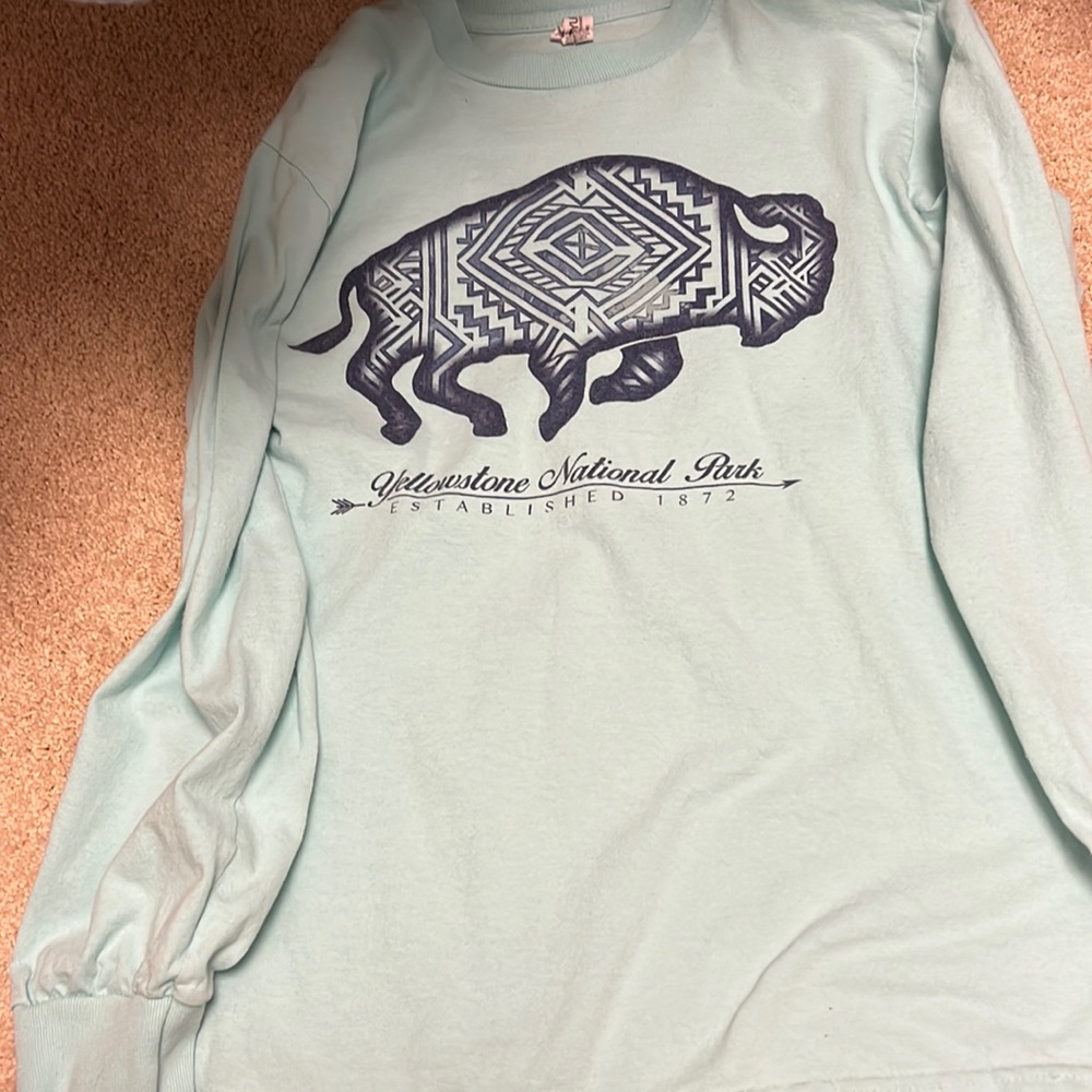 blue top long sleeve